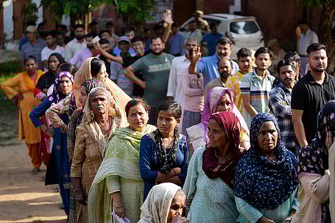 3rd phase of J&K polls: People queue up to cast their vote in Jammu