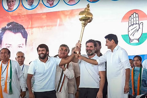 Rahul campaigns for Haryana polls