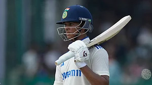 AP : Yashasvi Jaiswal bats during the second Test between India and Bangladesh in Kanpur.