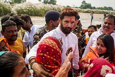 Chirag Paswan visit to flood-affected areas