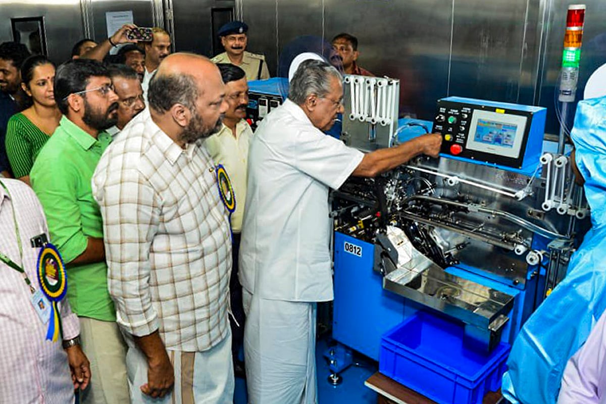 Pinarayi Vijayan during the launch of India’s first supercapacitor plant in Kerala