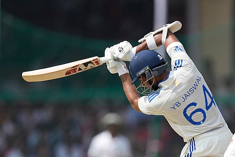 IND vs BAN, 2nd Test: India's Yashasvi Jaiswal plays a shot on the fifth day