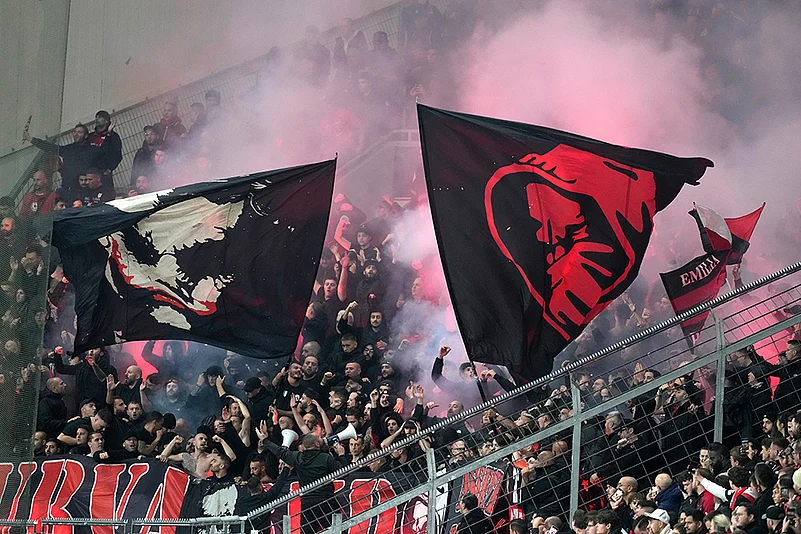 Champions League soccer match: AC Milan vs Bayer Leverkusen