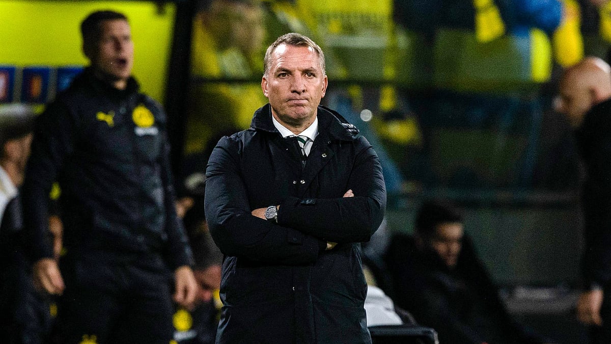 Celtic boss Brendan Rodgers had little to smile about - null