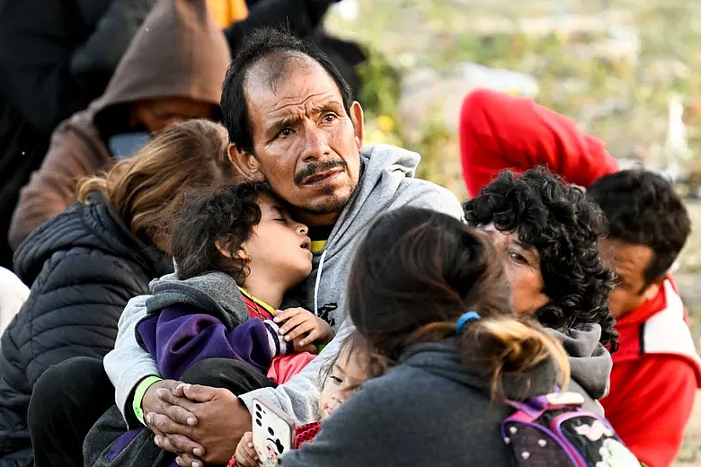 Migrants at Mexico border (representational image)