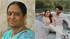 X/@BRSParty/Instagram : Telangana Minister Konda Surekha's (L) remark on Samantha-Naga Chaitanya (R) drew massive fire from the Telugu film industry |