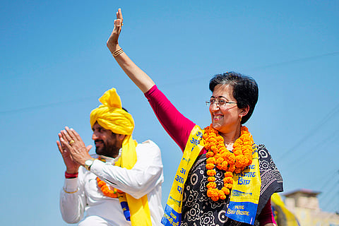 Delhi CM campaigns in Haryana