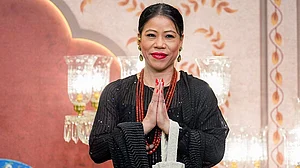 Photo: PTI/Kunal Patil : Mary Kom.
