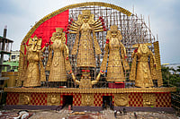 Day In Pics: October 03, 2024 | Photo: PTI/Swapan Mahapatra : Preps for Durga Puja festival in WB