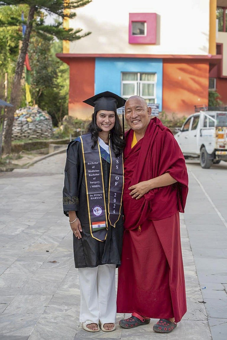 Pinki Haryan with Lobsang Jamyang