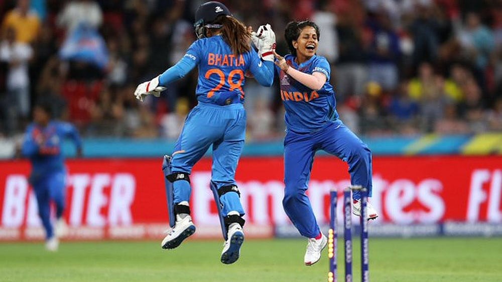 File Photo : Australia Vs India, Women's T20 World Cup: Poonam Yadav (R) Leads IND To Victory Vs AUS In Opener