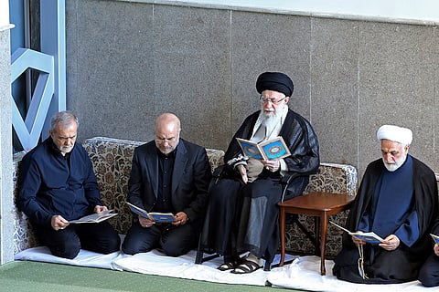 Mideast Tensions: Iranian supreme leader, Supreme Leader Ayatollah Ali Khamenei read Quran in a ceremony commemorating slain Hezbollah leader Hassan Nasrallah