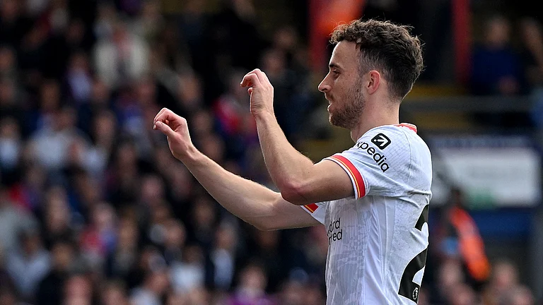 Liverpool's goalscorer Diogo Jota - null