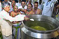 | Photo: PTI : Chandrababu Naidu at Tirumala Tirupati. representational image.
