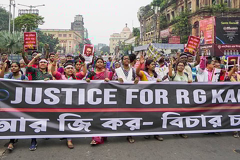 RG Kar Row: Junior doctors' mega rally on Mahalaya in Kolkata