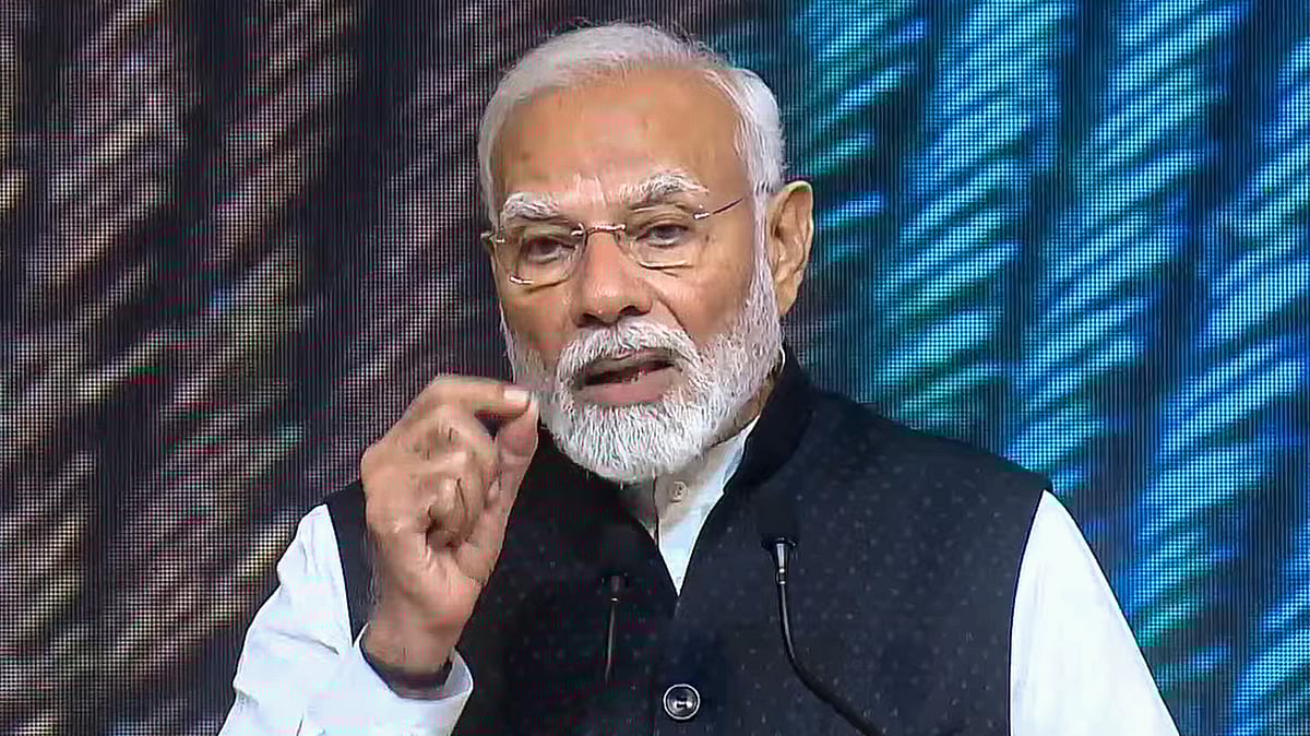 PTI : Prime Minister Narendra Modi addresses during the Kautilya Economic Conclave, in New Delhi, Friday, Oct. 4, 2024. 