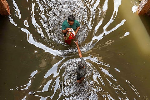 Waterlogging after rain in Bengaluru