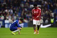 Premier League: 10-Man Forest Frustrate Chelsea - In Pics Photo: Bradley Collyer/PA via AP : English Premier League: Chelsea vs Nottingham Forest