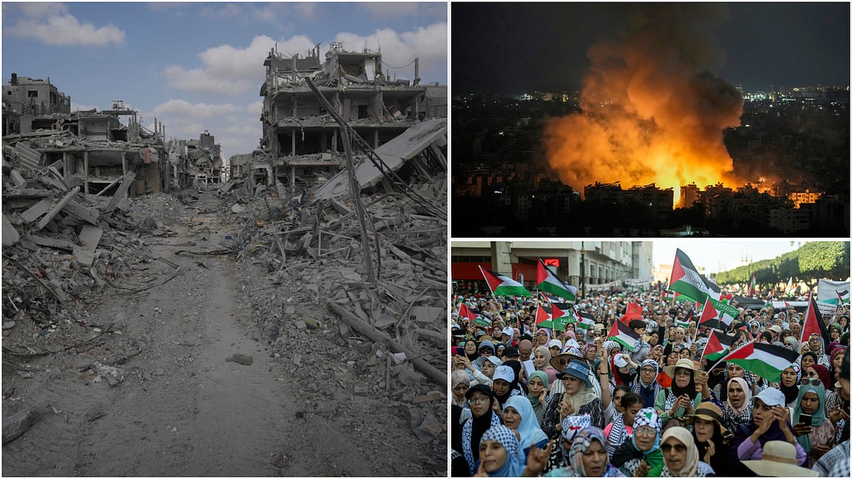 | Photo: AP : One Year Later, Israel's Bombardment Of Gaza Expands To Lebanon