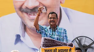 PTI : AAP national convener Arvind Kejriwal speaks during the 'Janta Ki Adalat' programme, in New Delhi, Sunday, Oct. 6, 2024.