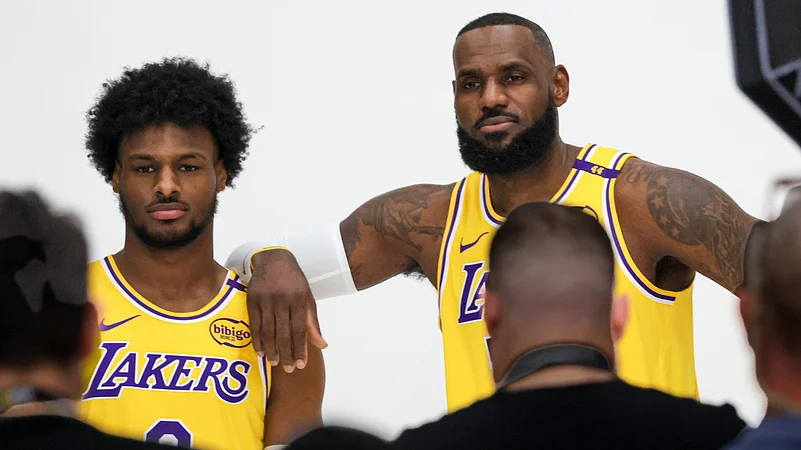 NBA LeBron Bronny James Los Angeles Lakers