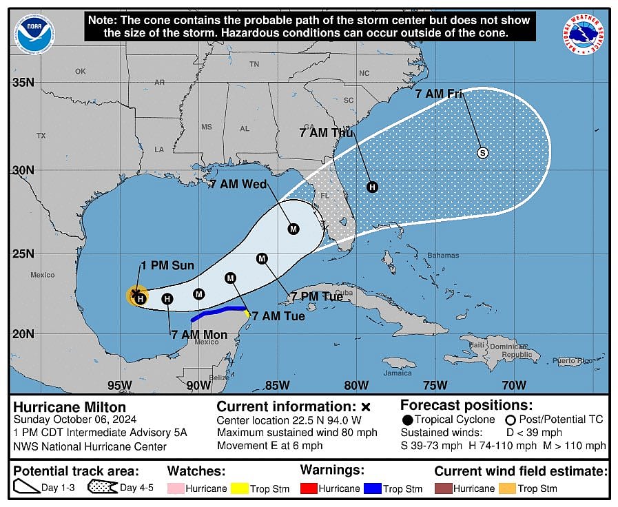 National weather agency : Hurricane Milton