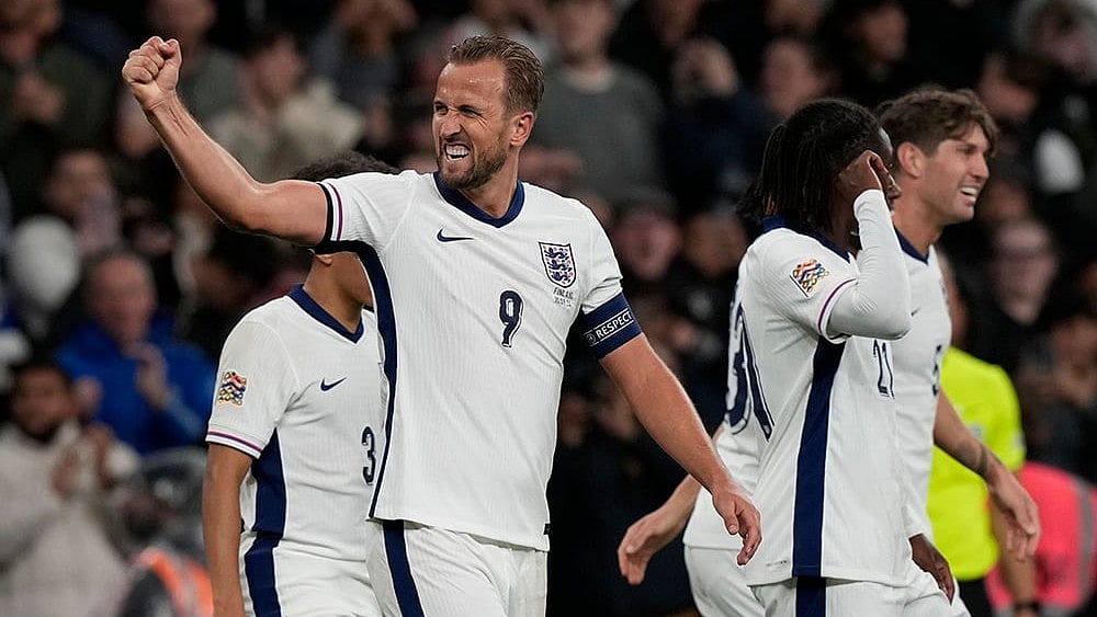 UEFA Nations League, England vs Finland: England's Harry Kane, left, celebrates after scoring his side's second goal  - | Photo: AP/Frank Augstein