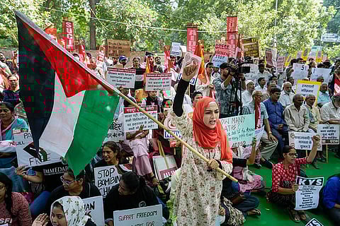 Pro-Palestinians demonstration in Delhi
