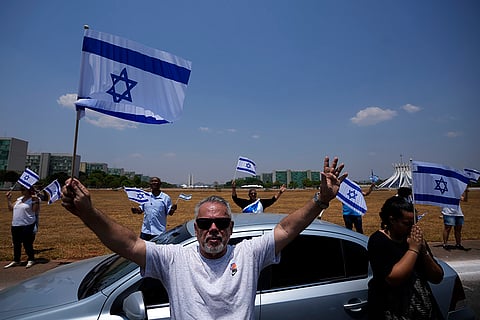 Mideast War Anniversary: Pro-Israel demonstration in Brasilia