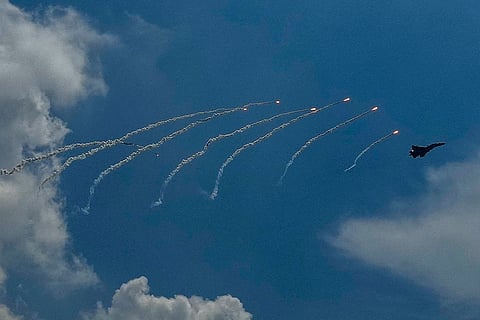 Air Force Day 2024: An IAF aircraft performs