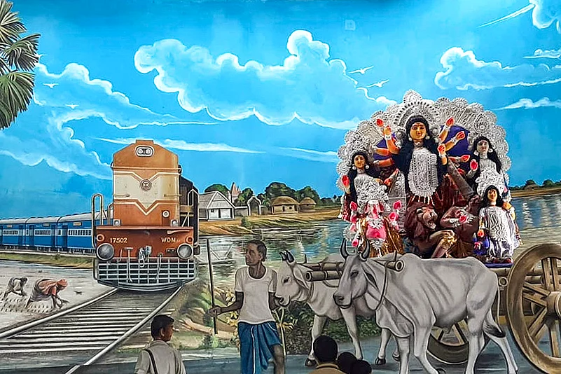 A Puja pandal in Siliguri