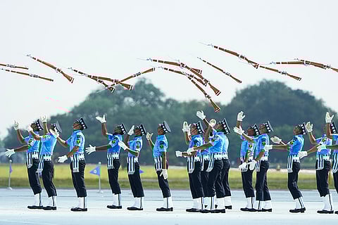 Air Force Day 2024: IAF personnel during the 92nd Annual Day celebrations