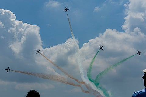 Air Force Day 2024: IAF aerobatics team 'Surya Kiran' performs
