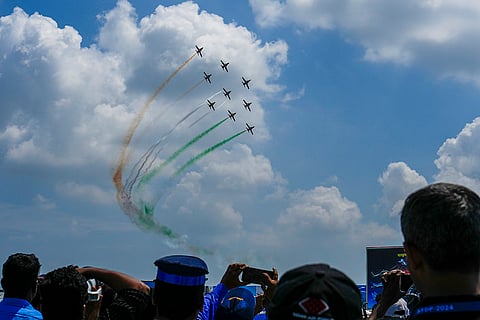 Air Force Day 2024: Indian Air Force's aerobatics team 'Surya Kiran' performs