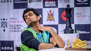 Photo: X | Nihal Sarin News : PBG Alaskan Knights player Nihal Sarin during a match.