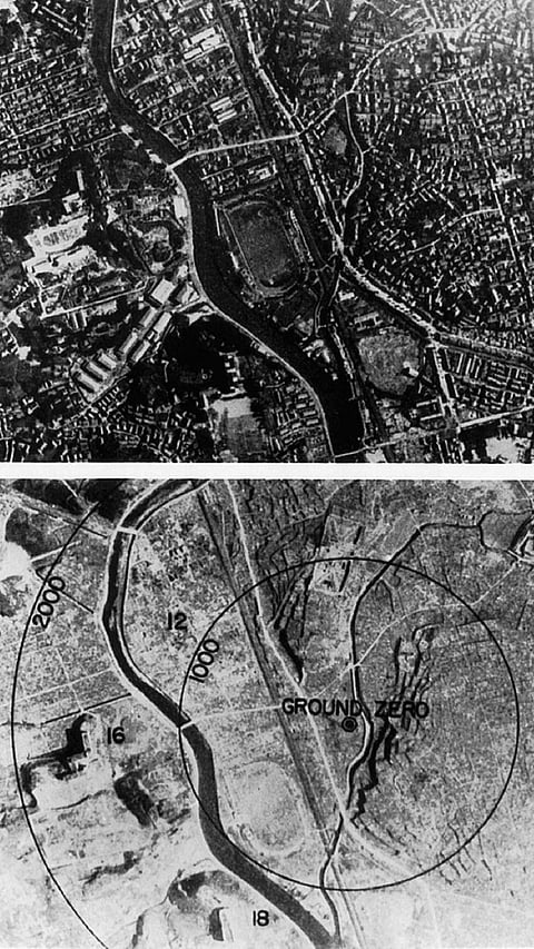 Nagasaki before and after the bomb
