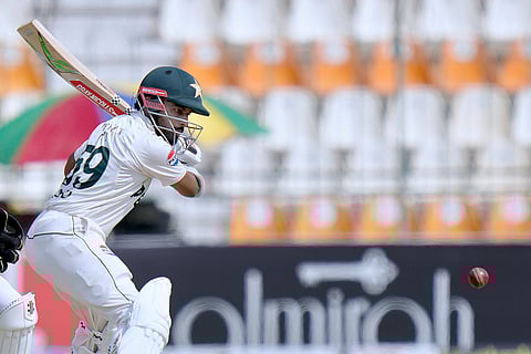 PAK Vs ENG, 1st Test Day 2: Saud Shakeel plays a shot