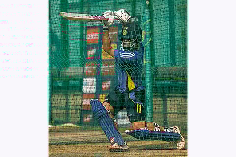 India vs Bangladesh: India's Rinku Singh plays a shot during a practice session