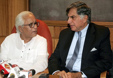 Ratan Tata with Buddhadeb Bhattacharjee