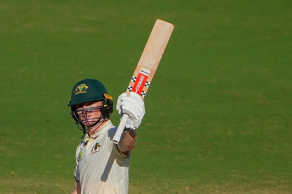 | Photo: PTI/R Senthilkumar : IND-19 vs AUS-19: Australia's batter Oliver Peake celebrates his half century