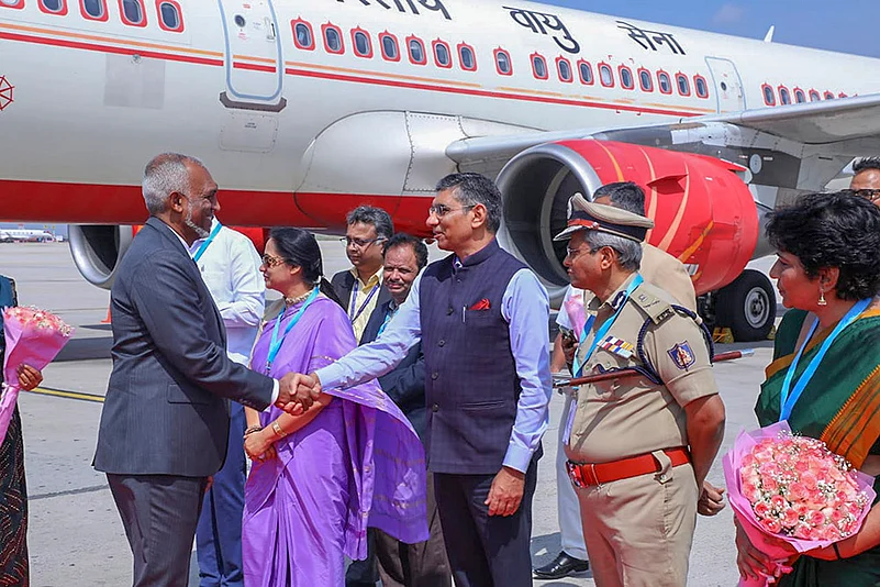 Mohamed Muizzu in Bengaluru