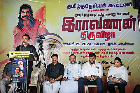 In Response to Pran Pratishtha: Participants at a Raavan Leela on January 22, 2024, in Chennai