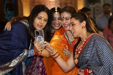Actors visit Durga Puja pandal