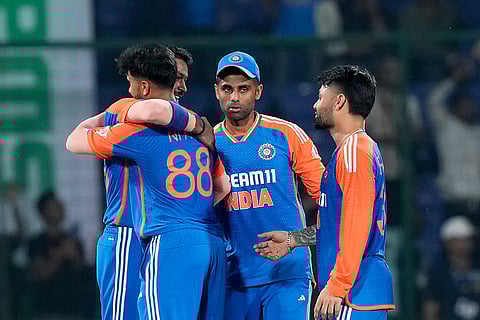 India vs Bangladesh: Indian players celebrate after winning the second T20I