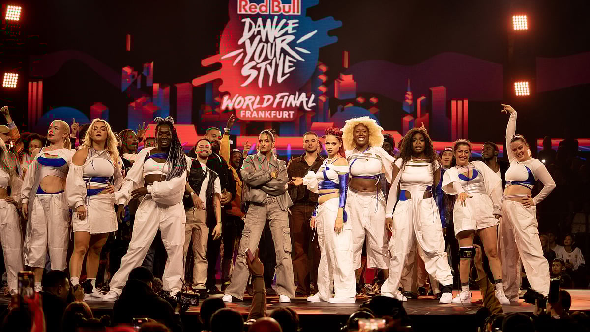 Red Bull Content Pool : Luwam and BadmomzJay perform at the Red Bull Dance Your Style World Final in Frankfurt, Germany on November 4, 2023.