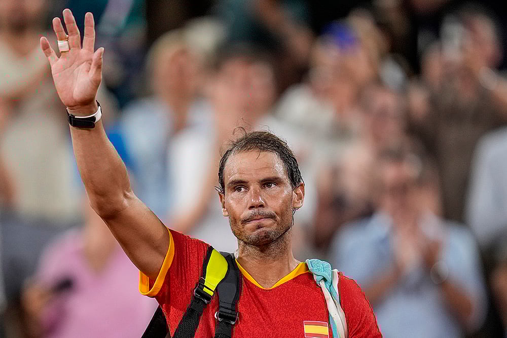 | Photo: AP/Manu Fernandez, file : Rafael Nadal after the men's doubles quarter-final at the 2024 Summer Olympics