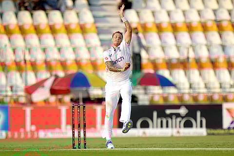 Pakistan vs England: England's Brydon Carse bowls during the fourth day