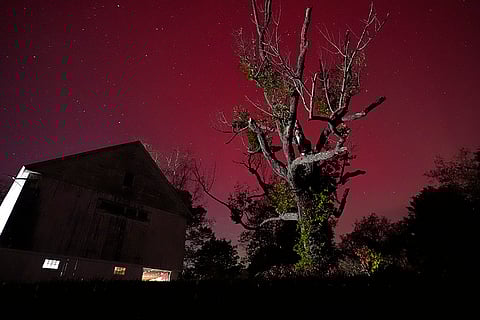Aurora Borealis in East Derry, New Hampshire