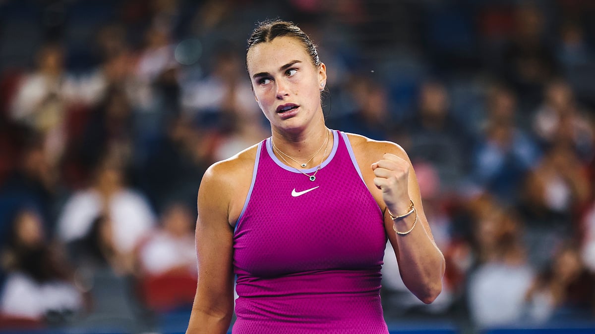 Aryna Sabalenka reached the Wuhan Open semi-finals on Friday