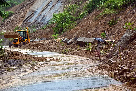 Landslide in Unakoti district of Tripura